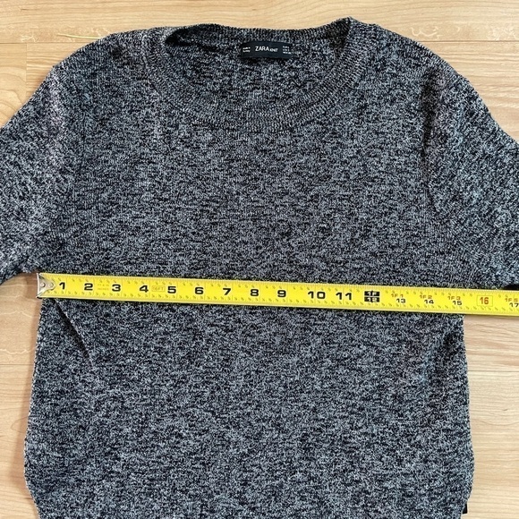 𝅺ZARA High-Low Knit Long Sleeve Crew Neck Sweater - Picture 7 of 12